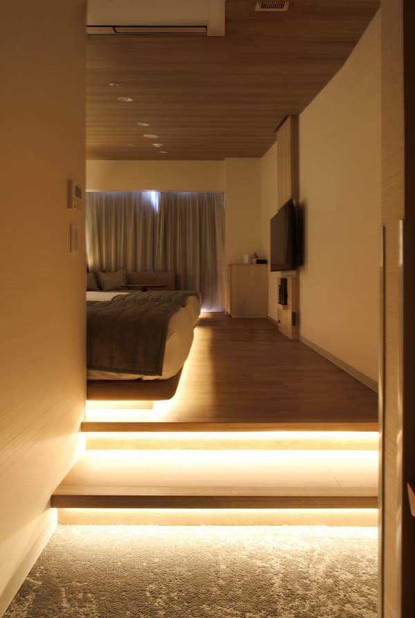 Entrance leading to a hideaway space, separating guests from daily life