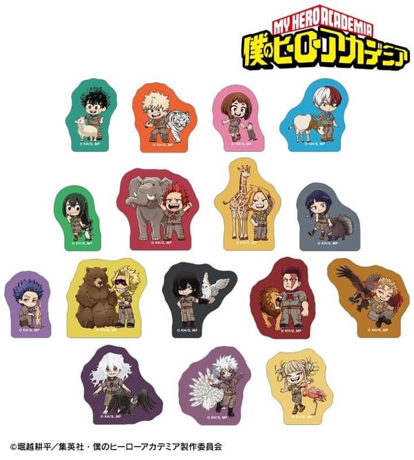 Chibi Character Animal Interaction Ver. Group Flake Sticker