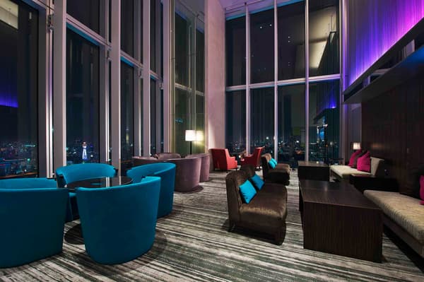 Panoramic views through large windows