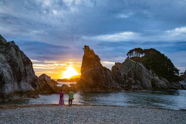 Amanecer en la playa de Jodogahama