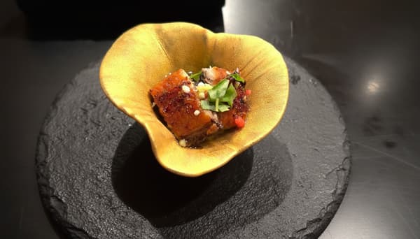 A plate inspired by the chef's home prefecture of Aichi