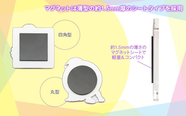 背面採用1.5mm薄型磁片