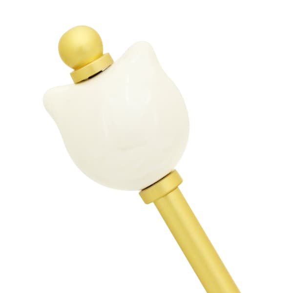 ก้านเสียบผมเซรามิกรูปแมวสี Aurora White