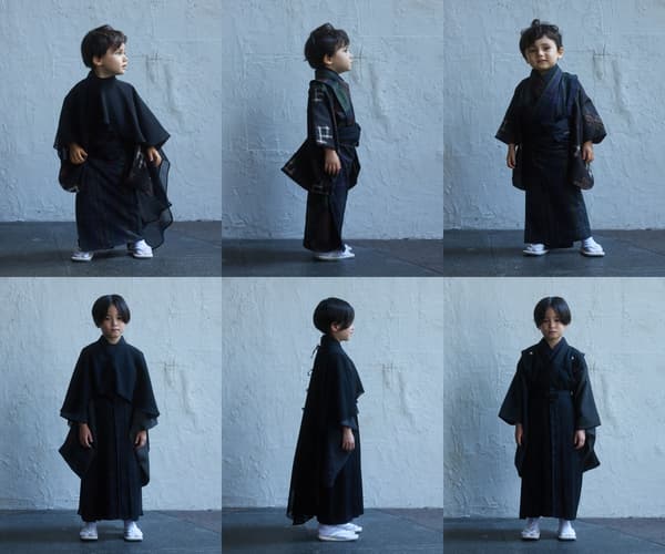 Traje tradicional de sombra de tinta Sumikage