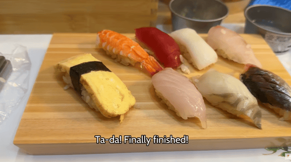 Piring sushi selesai