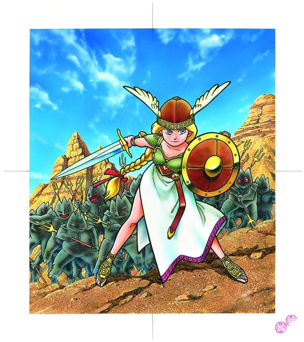 Ilustración de la imagen de la versión FC de Valkyrie no Bōken