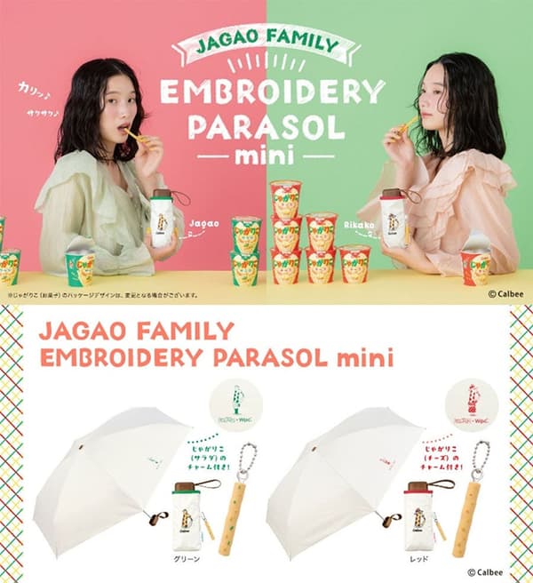 Light-Blocking Jagao Family Embroidery Parasol Mini