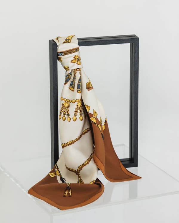 Exhibición de pañuelos vintage