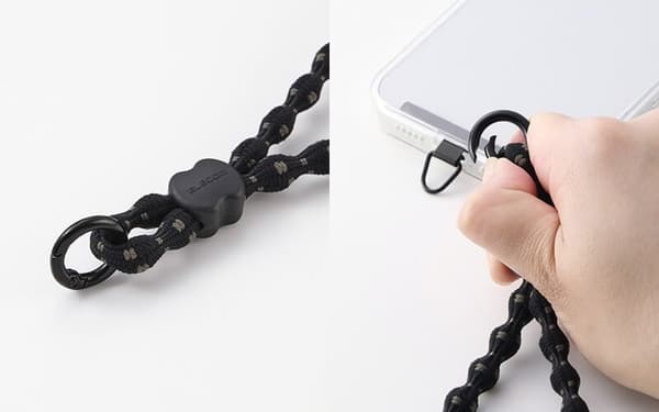 Mosquetón fácil de quitar incluido