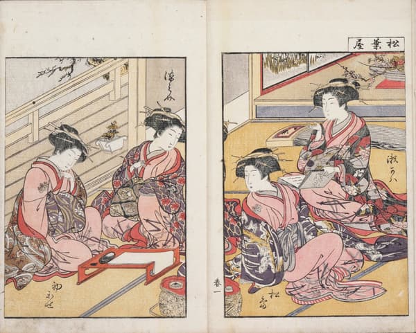 가쓰카와 슌쇼와 기타오 시게마사의 《세이로 비진 아와세 스가타카가미》, 1776년