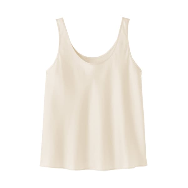 Women's smooth satin flare tank top