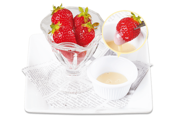 Strawberries with Condensed Milk