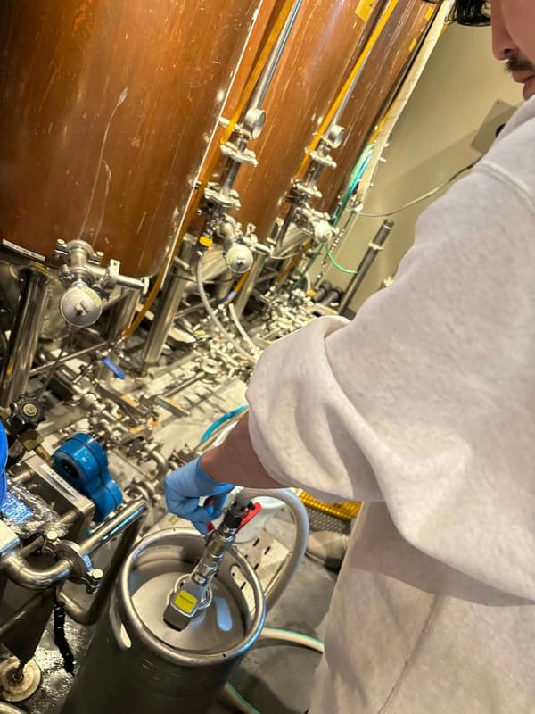 The finished sour kegged on the spot