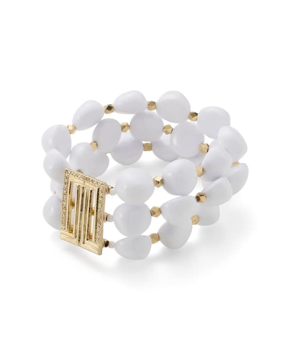White 3-Chain Bracelet