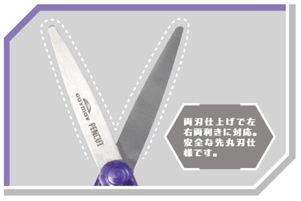 양손잡이용 양날 날, 안전한 둥근 팁 포함.