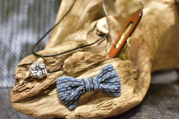 Indigo-dyed accessories from Mikuriya Dyers and Weavers