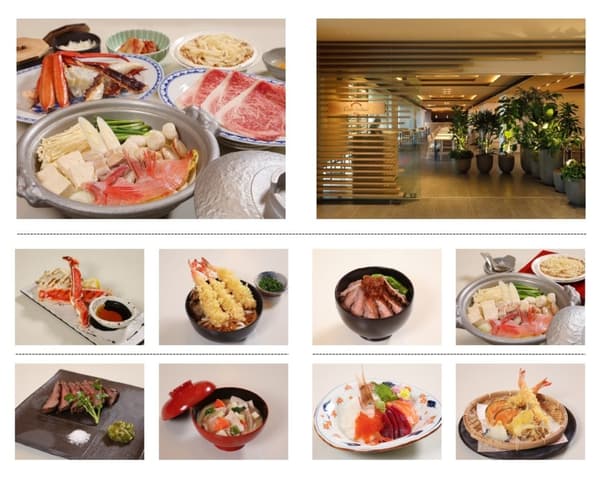 ร้านอาหารอะลาคาร์ทแบบจำกัดเวลาที่มีอาหารญี่ปุ่นและอาหารทะเล