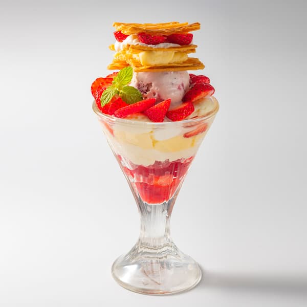 Strawberry Chocolate Mille-Feuille Parfait