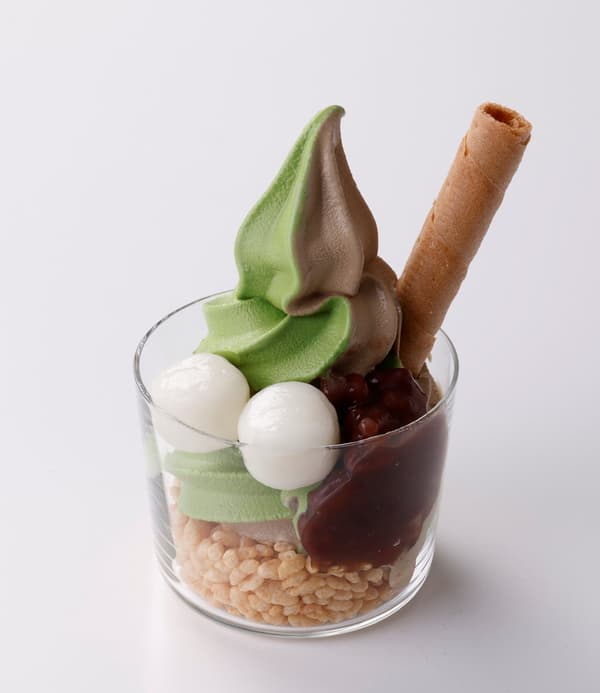 Matcha & Hojicha Shiratama Azuki Soft Cream