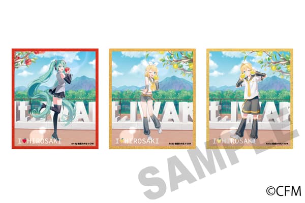 Hatsune Miku x Hirosaki apples Acrylic Shikishi