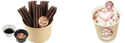 Churros con salsa de chocolate fondant y chocolate caliente esponjoso