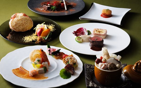 Beautifully plated course dish