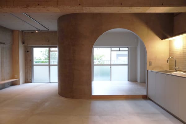 Renovation detail – earth floor entryway