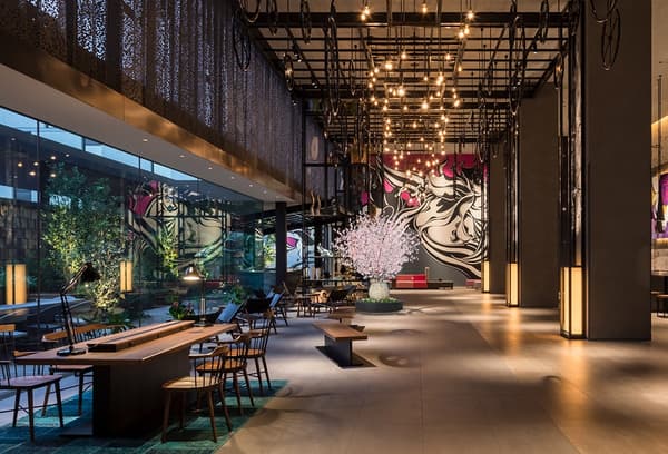 Hotel Lobby – Cherry Blossom Decoration