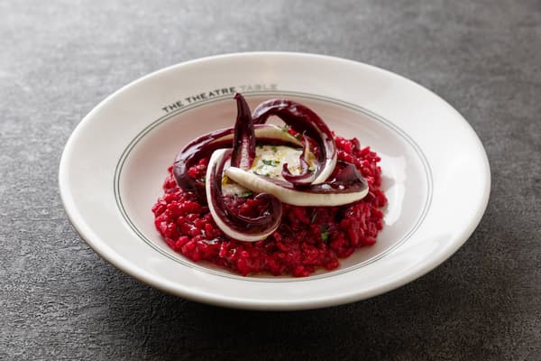 Roasted Beet and Tardivo Risotto prepared with Maggi Chicken Consomme (Additive-Free)