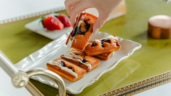 Strawberry and White Chocolate Financier