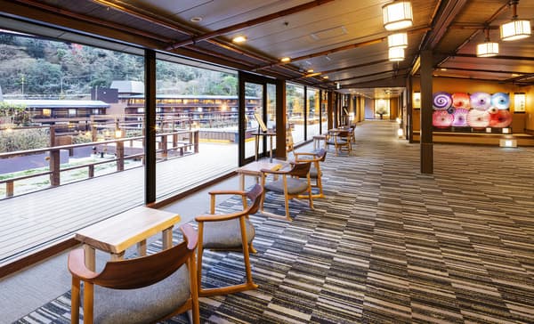 The viewing terrace features impressive large windows