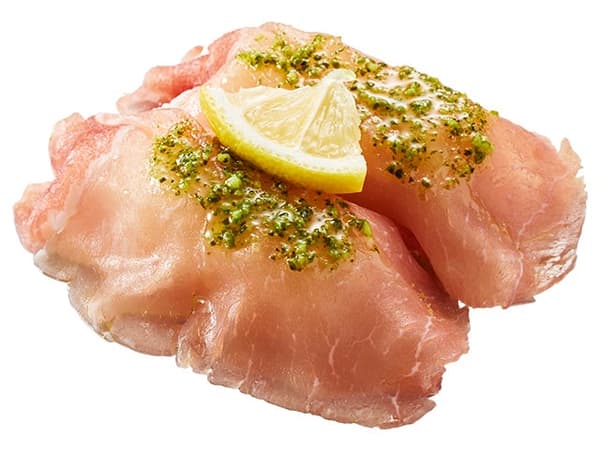 火腿罗勒盐柠檬