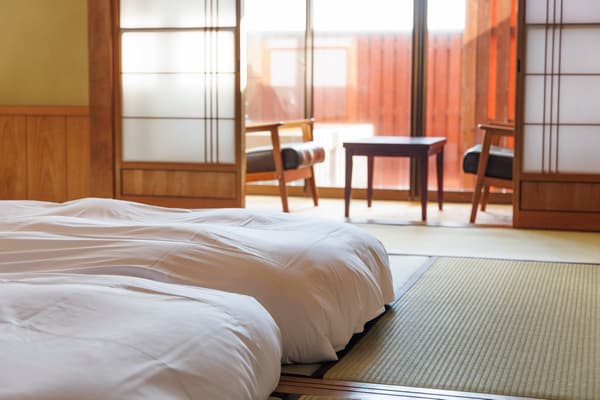 Guest room with open-air bath (example)