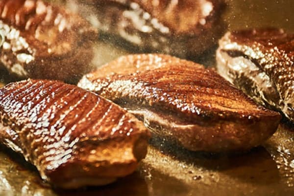 Duck roast with rapini