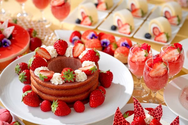 Strawberry sweets selection