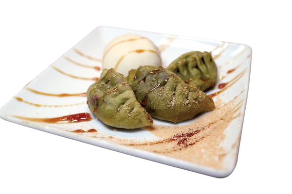 Matcha An Butter Gyoza Pie