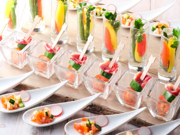 Tanohata Duck Prosciutto and Colorful Vegetable Pinchos