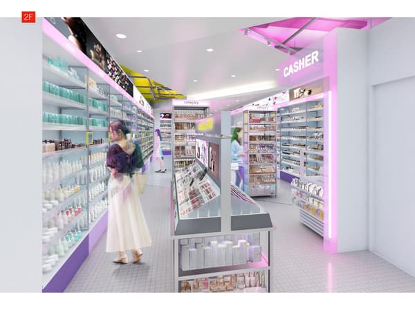 2F的快閃店和化妝品樓層