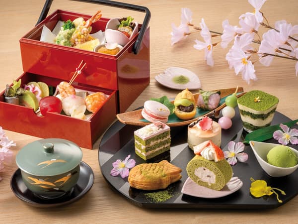 Sakura and matcha afternoon tea