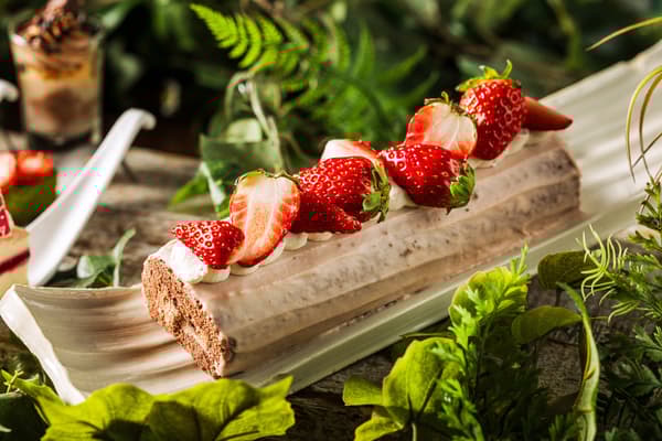 Strawberry Chocolate Roll Cake