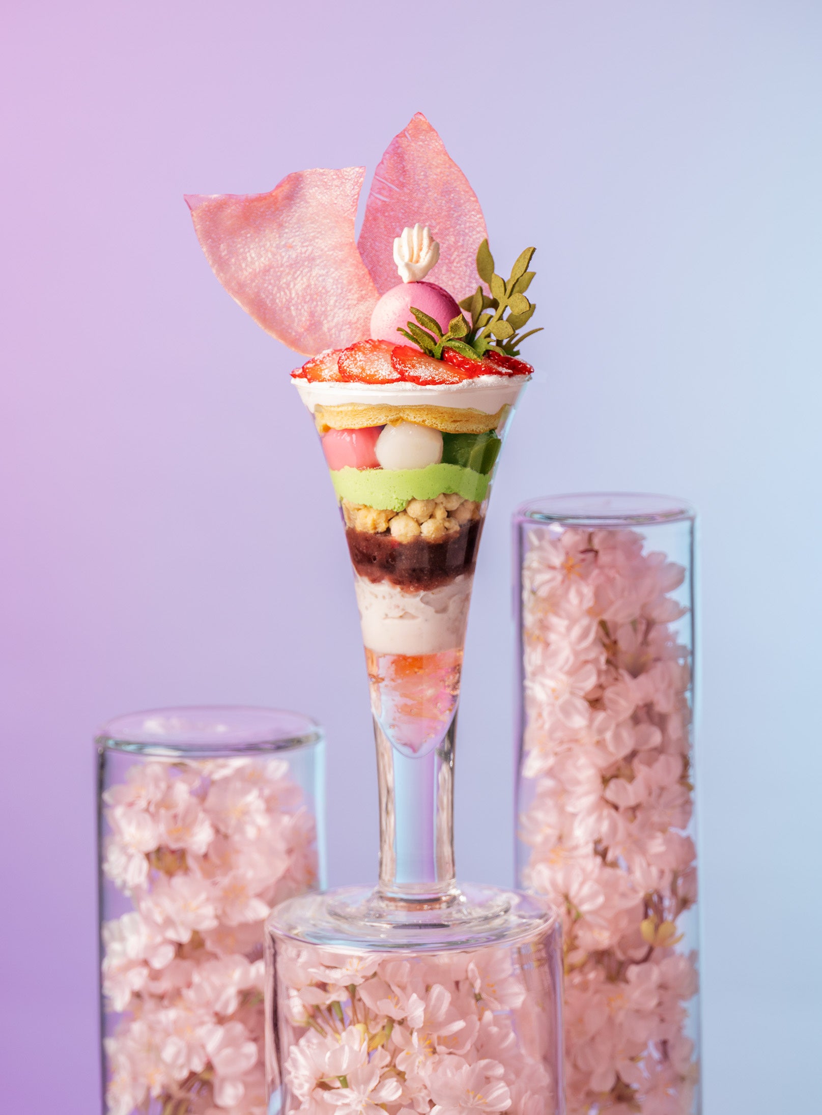 Close-up of Ranman parfait details