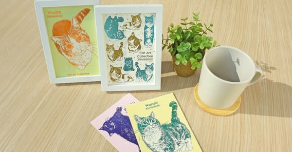 Postcard lineup featuring Shizuku, Warabi, and Hinata