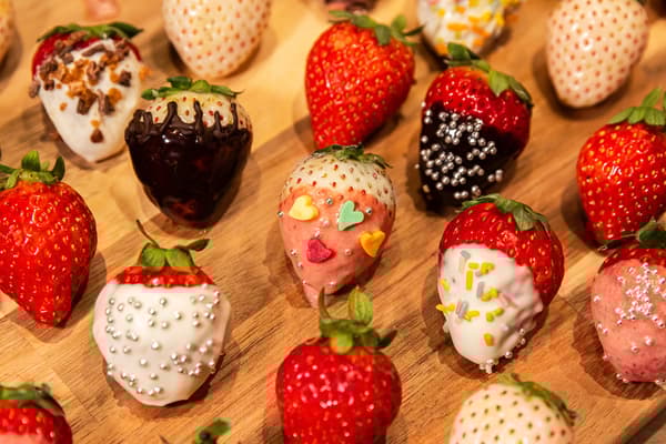 Fresas con varios aderezos