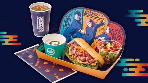 Sandwich sets and drinks themed around Jujutsu Kaisen characters