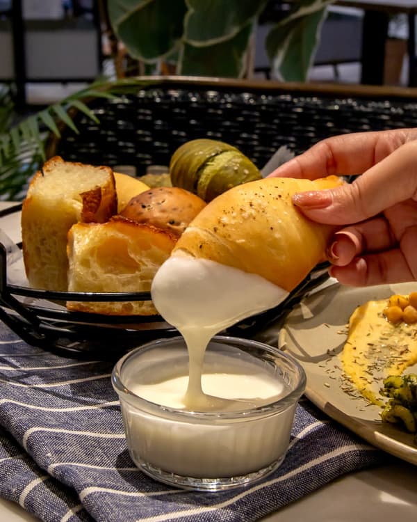 Homemade bread lineup