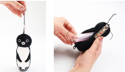 Suica Penguin Kokeshi Plush Lip Pouch