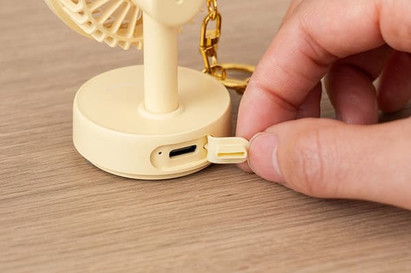 Miniature Fan with Key Chain — silicone hand strap