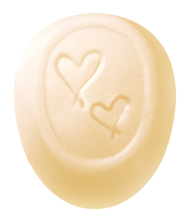 Premium Look (Awayuki) Pouch chocolate with heart pattern