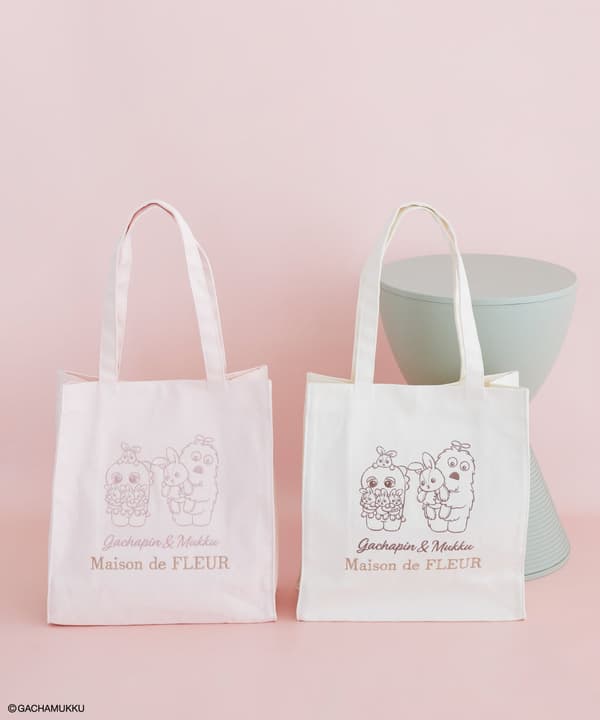 Bolso de mano cuadrado de Gachapin y Mukku