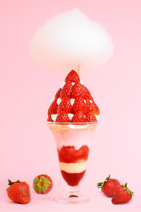 Parfait de Montaña de Comparación de Fresas de Lujo